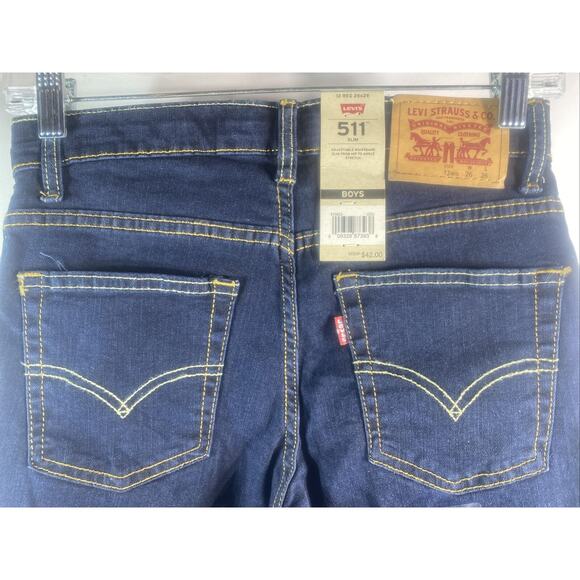 New Levi's 511 Red Tab Slim Blue Jeans Boys Size 12 Regular 26x26 NEW - Picture 2 of 6